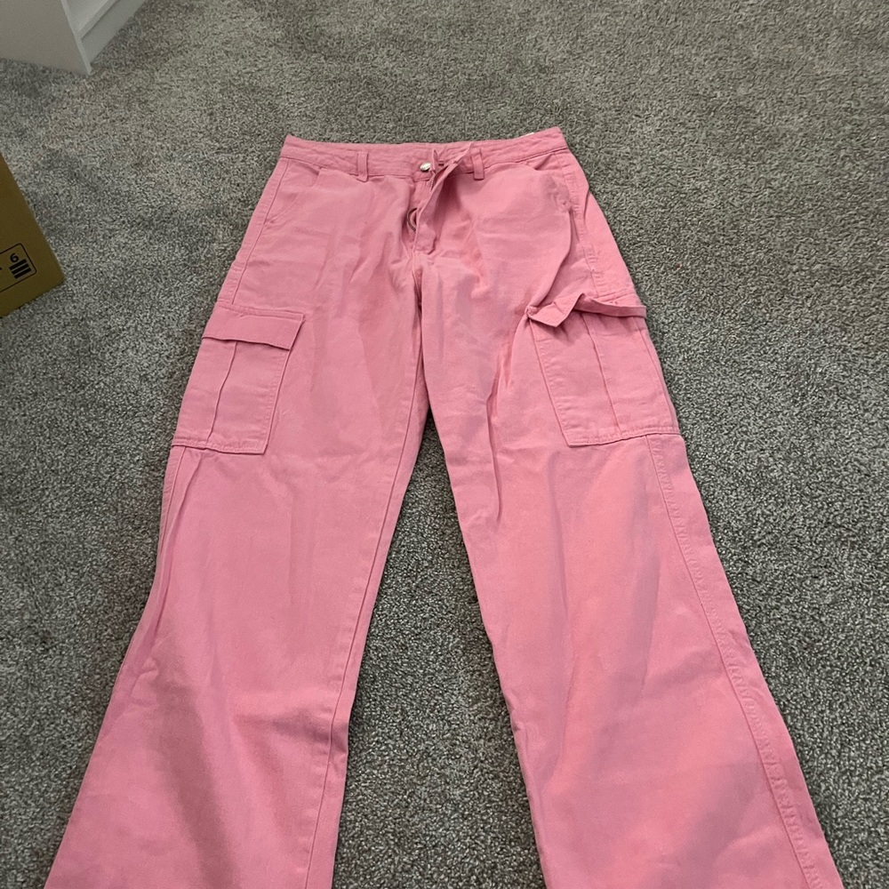 Pink cargo pants